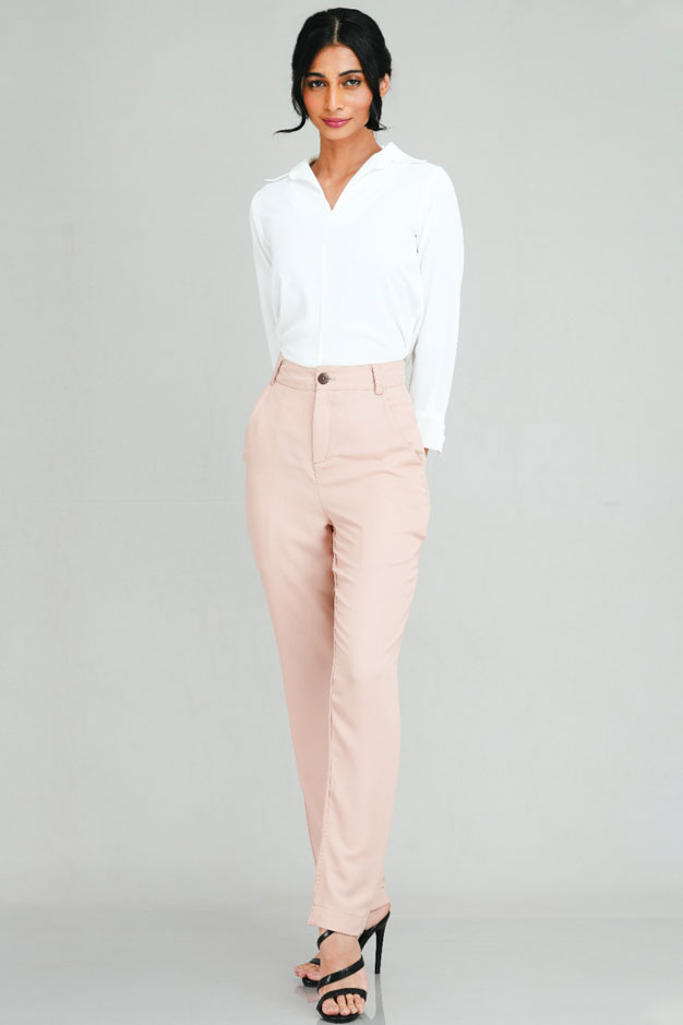 Pleat-Front Pants with Insert Pockets